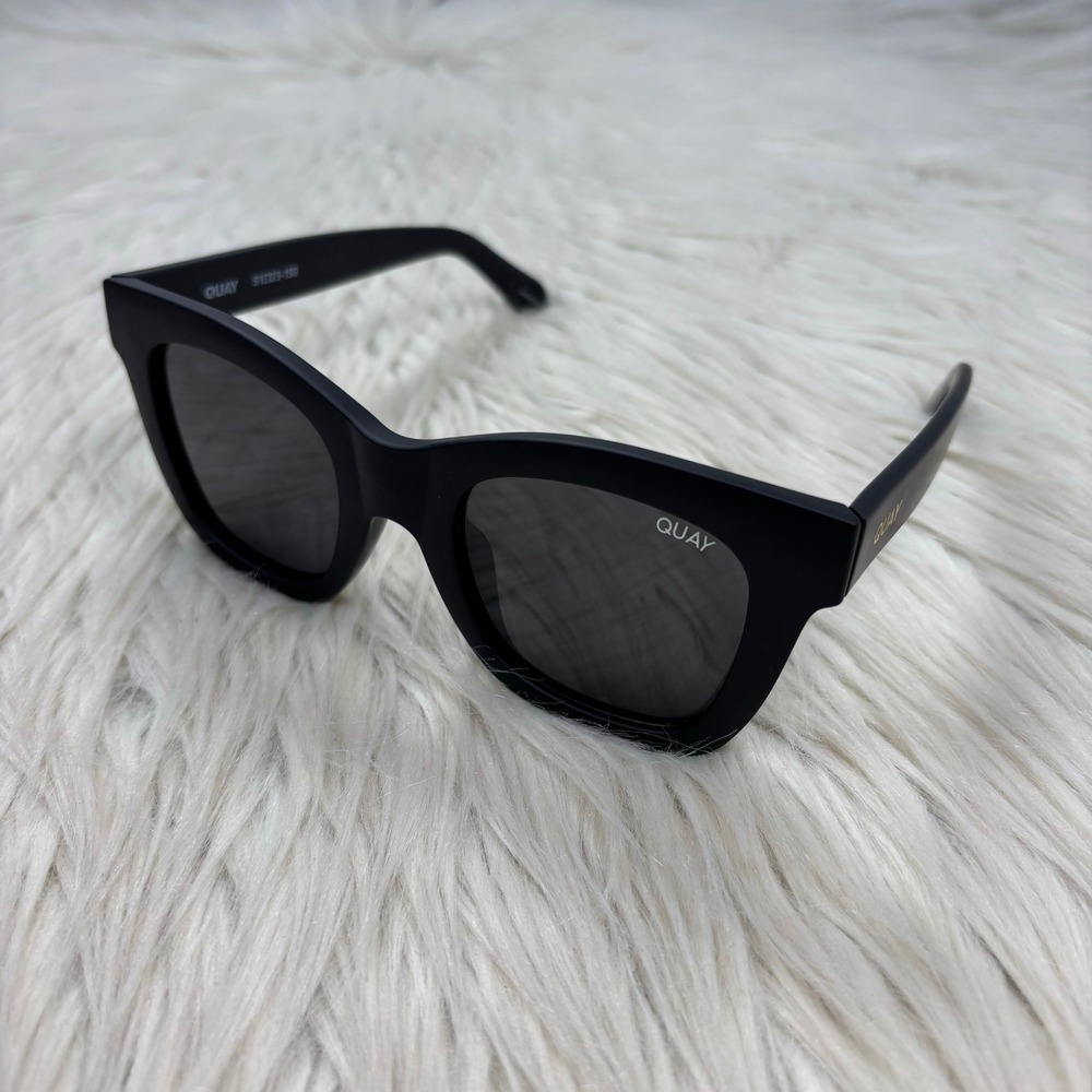 Quay Australia Matte Black Women's After Hours Sunglasses Beach Classic